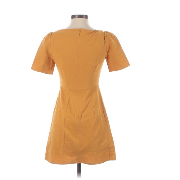 Mustard Yellow Mini Dress - Picture 2 of 3